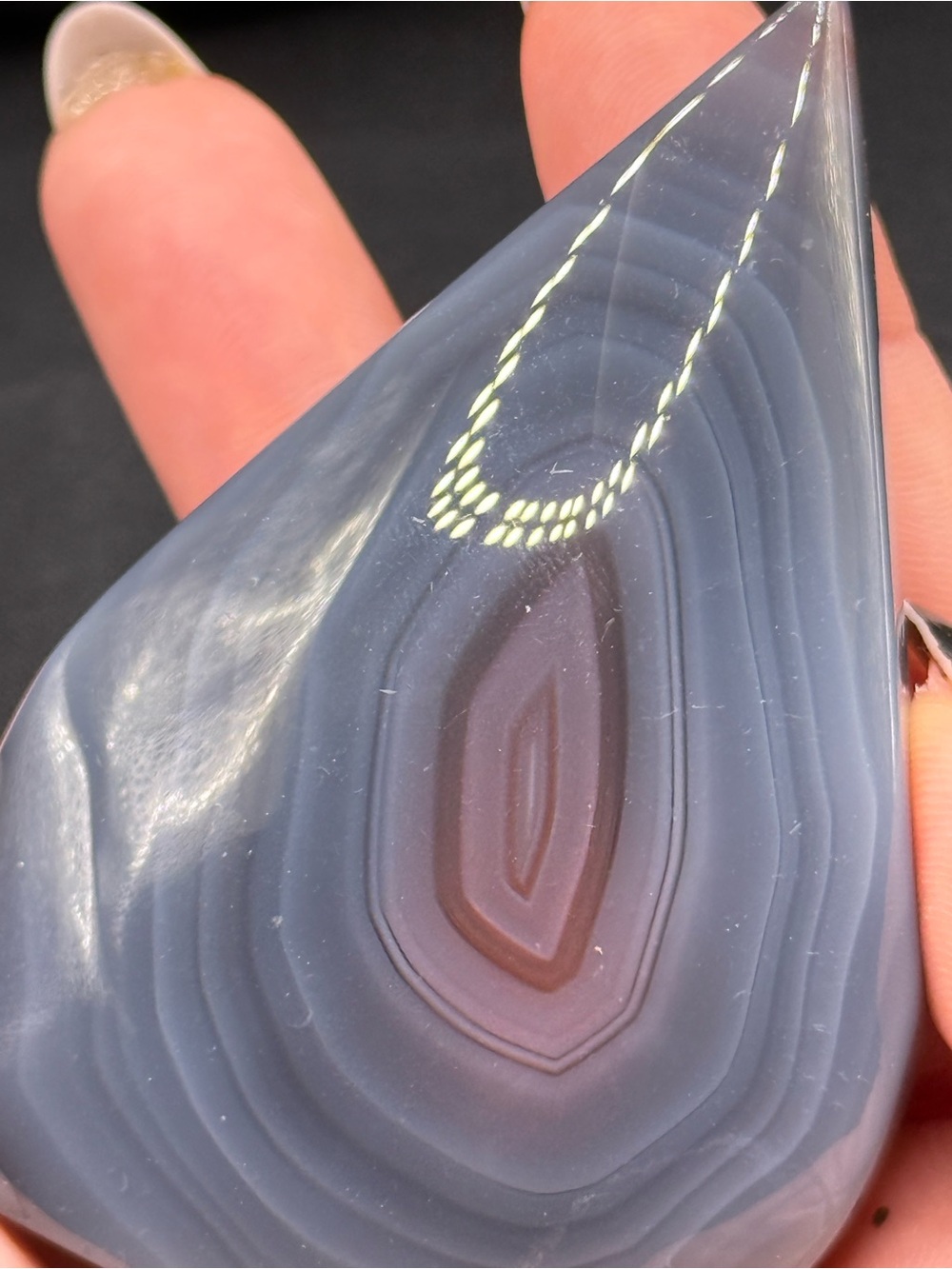 Natural Swazi Agate (Mozambique Agate) Polished Flame Freeform